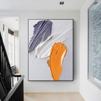Peinture murale sur toile texturée 3D abstraite minimaliste moderne originale, huile faite à la main pour la décoration du salon
