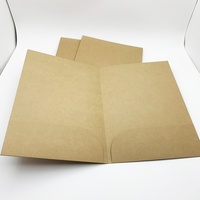 Carpetas de archivos de papel Kraft A4 A5, tamaño personalizado, presentación de papel con 2 bolsillos, venta al por mayor