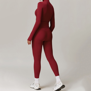 <strong>Women</strong> Long Sleeve Tummy Control Compression <strong>Thermal</strong> Quick Dry Fitness <strong>Leggings</strong> and T Shirt Set - Product Image 6