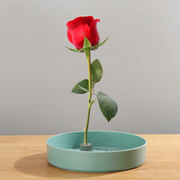 Pot Bunga Bulat Ramah Lingkungan Modern Berbagai Ukuran untuk Rangkaian Ikebana