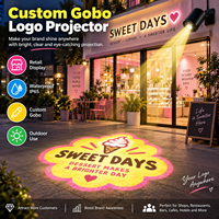 Projecteur de logo personnalisé pour restaurant, bar, café, hôtel, extérieur, étanche IP67, lumière LED Gobo, publicité sur façade, mur, sol, OEM
