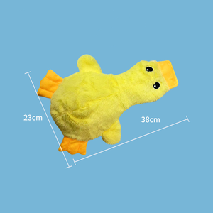 Jouets pour animaux de compagnie en gros : Canard jaune en peluche avec son et bruit de papier simulés, jouet à mâcher pour chiens - Product Image 5