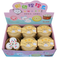 Mini Squishies Poussin, Jouet Boule Colorée en Forme de Boulette Vapeur, Jouet Sensoriel Anti-Stress à Presser, Matériau TPR