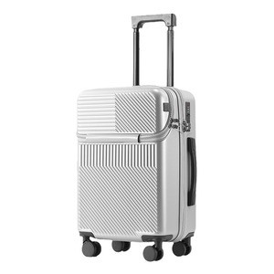 Maleta de mano con apertura frontal USB, maleta multifuncional de 20 pulgadas con ruedas universales para viajes de ocio para mujeres - Product Image 5