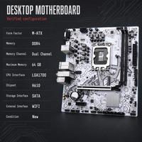Motherboard Gaming H610M-E V20 dengan WiFi 6 Terintegrasi, Dual Channel DDR4, SATA untuk Komputer Desktop Gaming Generasi ke-12 12400F