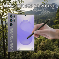 Smartphone S25 5G Tidak Terkunci Layar LCD 6,9 Inci 90Hz RAM 6GB ROM 128GB Dual SIM Pengisian Cepat 65W Android 13