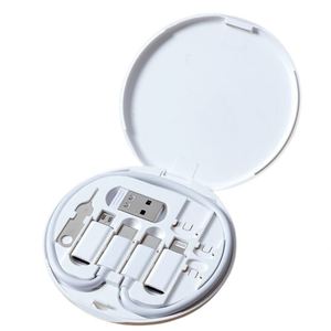 5-in-1 USB cable set storage box PD60W fast charging multifunctional data cable conversion storage box suitable for Android/iOS