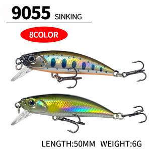 Appât de pêche japonais 50mm 6g, appât artificiel dur coulant pour truite d'eau douce, mini-appât de pêche. - Product Image 2