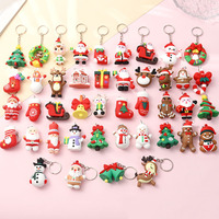 Vente en gros de porte-clés en PVC souple mignon pour enfants, petit arbre de Noël, porte-clés wapiti, pendentif, accessoires, cadeau de Noël d'été