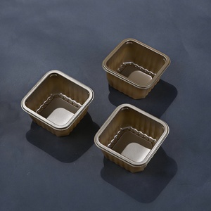 Nouveaux gobelets en PP transparents jetables carrés et recyclables - 300 ml, contenants à dessert pour gâteaux, fruits, pouding, gelée, bonbons - Product Image 1