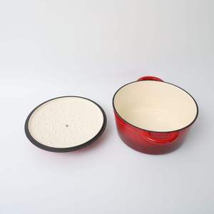 Ustensiles de cuisine en <span class=keywords><strong>fonte</strong></span> de fer marmite marmite marmite à <span class=keywords><strong>pain</strong></span> moule de cuisson en <span class=keywords><strong>fonte</strong></span> d'émail casserole de four hollandais avec couvercle - Product Image 4