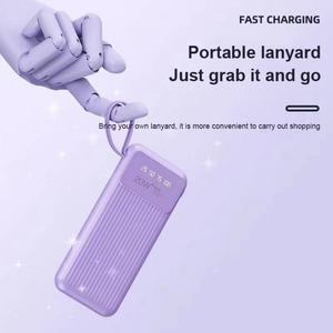 Batterie externe universelle portable à charge rapide avec 4 câbles intégrés, 10000 mAh, chargeur mobile d'extérieur, prix d'usine - Product Image 3