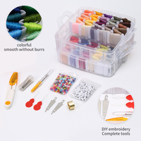 Kits de fil à broder au point de croix JP 150 couleurs boîte de fil à coudre à broder pour les amateurs d'artisanat