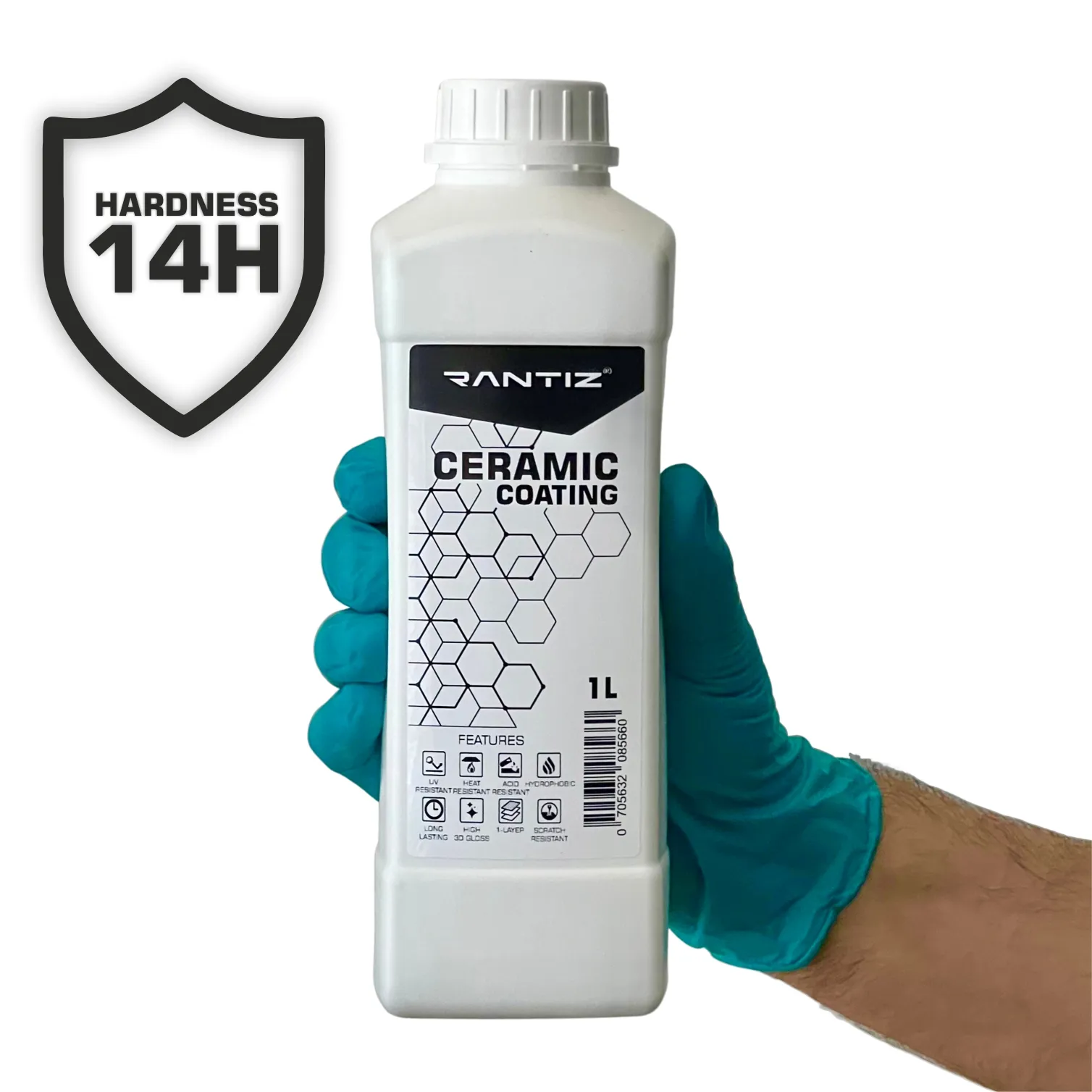 35oz CERAMIC COATING 14H ENOUGH FOR 33 Cars, CAR CARE BODY PAINT PROTECTION SILICONE SUPER HYDROPHOBIC SELF HEALING NANO LIQUID