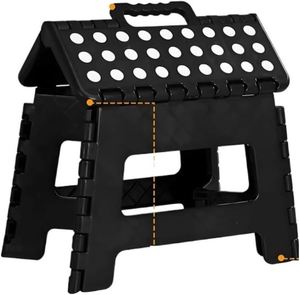 Colored Plastic Minimalist Foldable <b>Stool</b> for Kids-Sturdy Design School & Apartment Use - Product Image 1