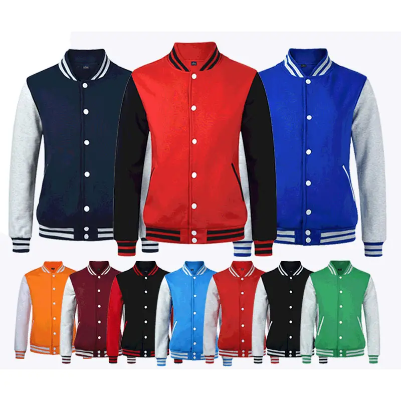 Großhandel Winter Unisex benutzer definierte Chenille Stickerei Leder ärmel Baseball jacke plus Größe Letterman Uni-Jacken für Männer