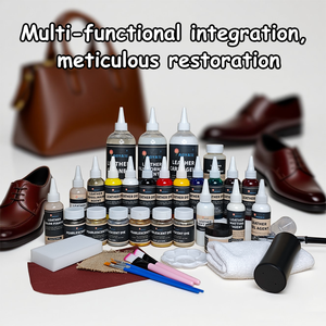 Kit de réparation et d'entretien du <span class=keywords><strong>cuir</strong></span>, grand ensemble, idéal pour nettoyer, réparer, colorer et entretenir les chaussures, les sacs, les canapés - Product Image 6