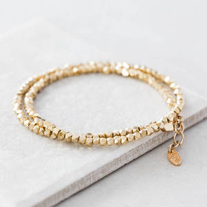 De acero inoxidable de alto pulido bola de oro con cuentas <span class=keywords><strong>pulsera</strong></span> de la boda <span class=keywords><strong>novia</strong></span> - Product Image 5