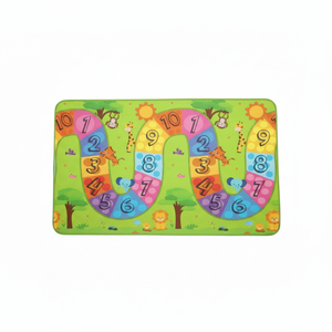 Tapis de jeu double face 100x140x1cm XPE pour bébé en mousse non toxique imperméable enroulable avec numéro coloré Route et étoiles - Product Image 1
