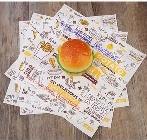 Tamaño de hamburguesa Impreso PE Papel recubierto para hamburguesas Paquete - Product Image 6