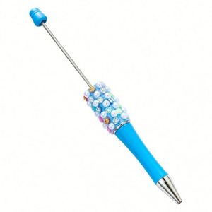 1.0Mm Diy Multicolored Bead Gradient Color Beaded Ballpoint Colorful Pearl Adhesive Plastic <b>Pen</b> - Product Image 2