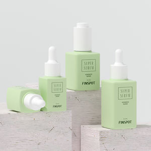 Emballage cosmétique en verre à bouton-poussoir <span class=keywords><strong>FINSPOT</strong></span> 15ml 30ml 50ml flacon compte-gouttes de sérum de luxe avec pompe compte-gouttes - Product Image 2