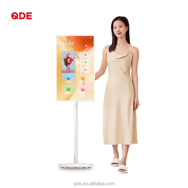 QDE 21.5/24/27/32 Inch Wireless Smart Portable TV Android Monitor with Built-in 10H Battery Life Touch Screen Refee LCD Display