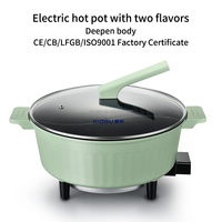 Poêle électrique carrée en aluminium moulé sous pression pour hotpot chinois, antiadhésive, norme CE, 6 L