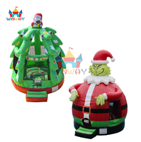 Château gonflable pour enfants, Père Noël et Grinch, en PVC écologique, pour fêtes de fin d'année, décoration de Noël intérieure et extérieure, en solde
