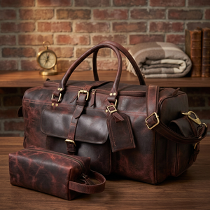 Sac Messager Décontracté d'Été Léger en Cuir Véritable Vintage, Étanche, avec Détection de Mouvement et Économiseur d'Énergie, Fermeture à Boucle - Product Image 1