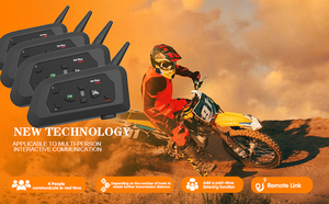 <span class=keywords><strong>Intercomunicador</strong></span> para Casco de Motocicleta con Bluetooth de 1500m, Interfono Deportivo para Casco, Compatible con 4 Pilotos, Comunicación Inalámbrica en Equipo, Allpower <span class=keywords><strong>V4</strong></span> Plus - Product Image 6