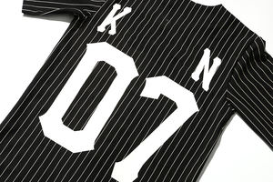 Venta al por mayor de alta calidad Unisex béisbol Jersey personalizado equipo de rayas Jersey serigrafía sublimación impresa secado rápido - Product Image 5