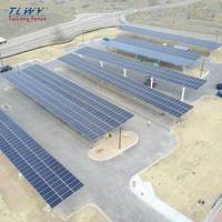Nuovo Design 2026: Carport Solare con Struttura a T in Acciaio al Carbonio per Parcheggio Auto