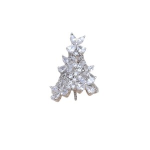 Accesorios de Plata 925 con Circonitas, Colgante de Árbol de Navidad de Lujo JG5885, Producto Semiterminado, 13-14 Bandejas para Joyería de Perlas - Product Image 5