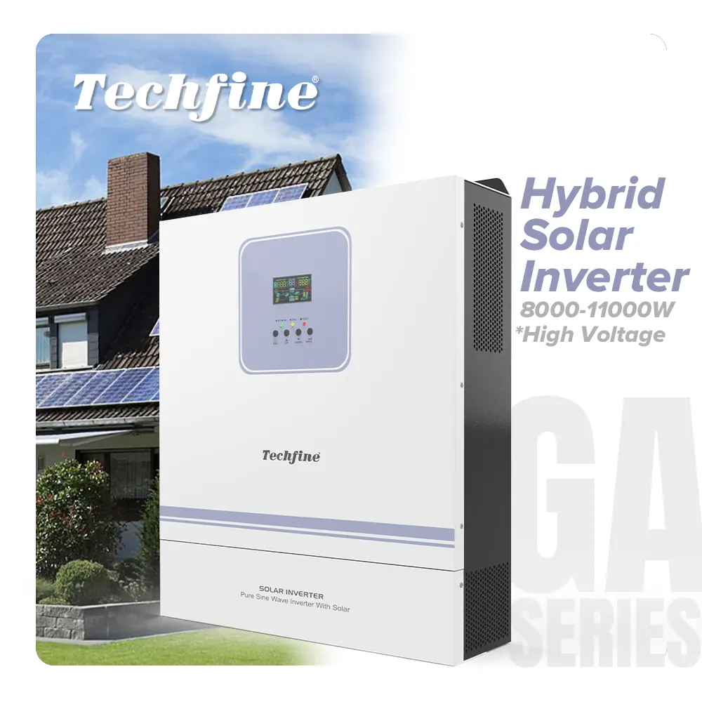 Techfine 10 KVA 10kVA 11kva inversor solar híbrido para residencial