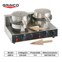 GAINCO Machine à Gaufres Commerciale pour Hôtels, Mini Gaufrier à Cornets, Machines à Cornets de Crème Glacée