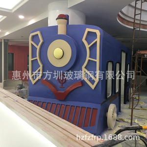 Custom Glass Fiber Reinforced Plastic <b>Train</b> Sculpture Large <b>Outdoor</b> Decorative Model For Square Display - Product Image 2