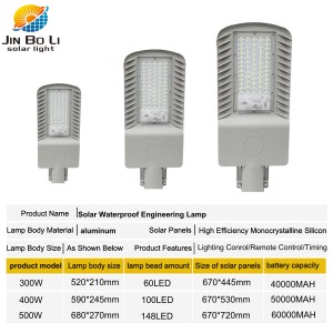 ไฟถนน LED สำหรับถนนพลังงานแสงอาทิตย์<span class=keywords><strong>300W</strong></span> 400W 500W IP67ไฟกลางแจ้งกันน้ำรับประกัน5ปี - Product Image 2