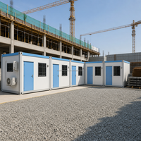 Maison modulaire portable en kit pour camp d'ouvriers, hébergement de chantier, structure en acier galvanisé 20ft 40ft