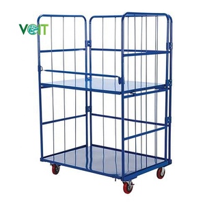 सामग्री परिवहन और भंडारण औद्योगिक उच्च क्षमता भारी शुल्क रोल पिंजरे ट्रॉली - Product Image 2