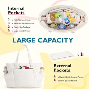 Bolsa <span class=keywords><strong>de</strong></span> Pañales Impermeable <span class=keywords><strong>de</strong></span> Nailon Estilo Nuevo, Organizador para Cochecito, Bolsa <span class=keywords><strong>de</strong></span> Bebé <span class=keywords><strong>de</strong></span> Gran Capacidad con Cambiador - Product Image 3
