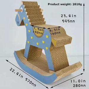 Planche et poteau à gratter en carton jouet pour chat en bois avec meuleuse à griffes produits pour animaux de compagnie pour chats arbres à chat et grattoir - Product Image 6