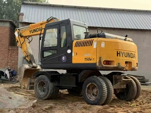 Excavatrice sur pneus d'occasion Hyundai 150W-7, 15 tonnes, équipement de construction d'occasion, 150W-7 hydraulique - Product Image 3
