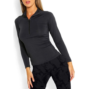 <span class=keywords><strong>Palestra</strong></span> Abbigliamento Sportivo <span class=keywords><strong>T</strong></span> <span class=keywords><strong>Shirt</strong></span> Da Corsa Sport Tech Lungo Del Manicotto Abbigliamento Fitness Pannello Posteriore Della Maglia Mezza Zip <span class=keywords><strong>Palestra</strong></span> Top - Product Image 1