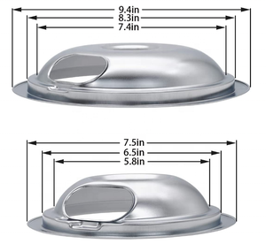 Juego de bandejas cromadas <span class=keywords><strong>DYD</strong></span> WB32X106 y WB32X107 para elementos calefactores de horno, uso en estufas/hornos eléctricos, accesorio para electrodomésticos. - Product Image 6