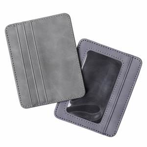 Porte-cartes en cuir PU multicolore prêt à l'emploi avec fermeture éclair et logo personnalisé – Vente directe usine pour cartes professionnelles et bancaires - Product Image 2