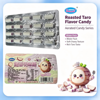 Bonbons de taro rôtis, moelleux et gonflés, saveur rétro nostalgique, vente en gros, conditionnés en blister