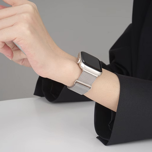 Hai Phần Lưới Kim Loại Từ Tính Vòng Đeo Tay Dây Đeo Bằng Thép Không Gỉ Cho Apple Iwatch Ban Nhạc, Milanese Vòng Ban Nhạc Cho Iwatch 10 9 8 7 6 - Product Image 2
