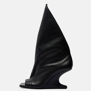 Sandalias de Verano con Punta Abierta de Ante, Botines de Tacón Alto con Plataforma, Botas Cortas Sexys para Mujer con Corte en V - Product Image 5