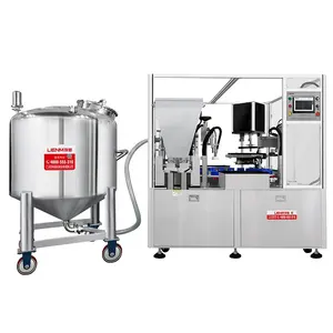 Stainless steel automatic cosmetics liquid cream filling capping high speed lotion filling equipment PLC Control